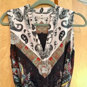 Alice + Olivia Multicolor Paisley Women's Maxi Dress